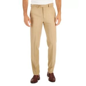 Nautica Men's Performance Stretch Modern-Fit Dress Pant Camel 36W 32L F03417